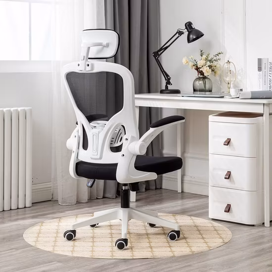 Sihoo Height Adjustable Armrest High Back Mesh Lift Executive Fabric Office Ergonomic Chair with Footrest