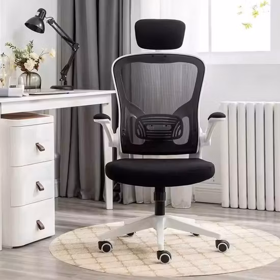 Sihoo Height Adjustable Armrest High Back Mesh Lift Executive Fabric Office Ergonomic Chair with Footrest